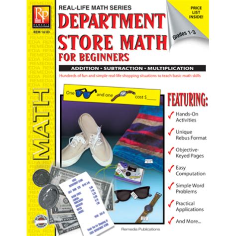 Math worksheets and online activities. Department Store Math for Beginners (Activity Book)