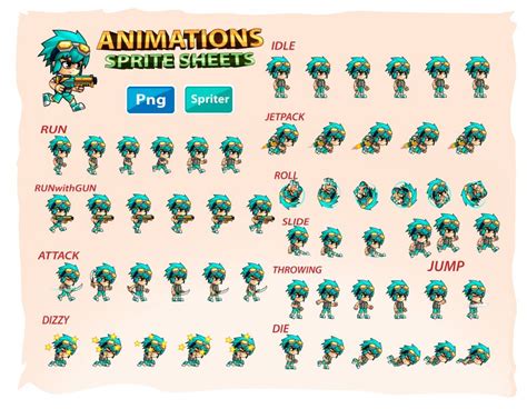 2d Game Character Sprites 14 By Dionartworks Codester