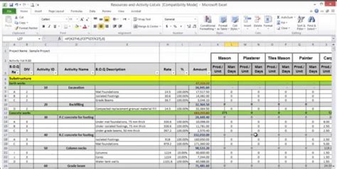resource allocation excel spreadsheet google spreadshee