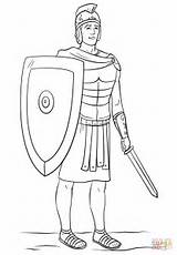 Roman Coloring Soldier Drawing Pages Soldiers Ancient Rome Kids Supercoloring Printable Drawings Paper sketch template