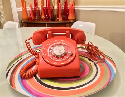 Telephone~orange Rotary Telephone 🏉 Sony Walkman Hello Hello Vintage