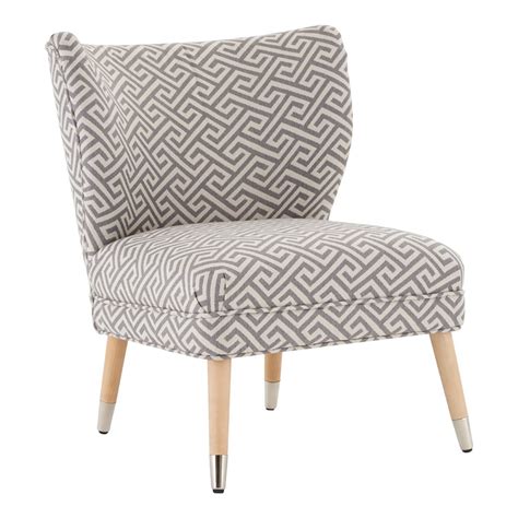 Grey Geometric Pattern Chair 9935 Initial 