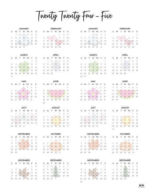 2024 2025 Two Year Calendars 10 Free Printables Printabulls