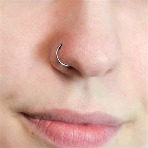 14ct Gold Nose Ring Hoop Seamless Nose Hoop Yellow Gold Etsy