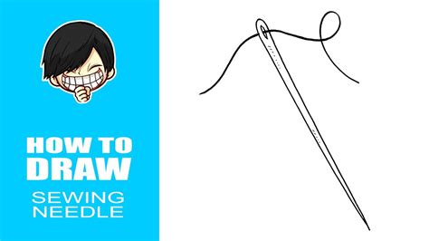 How To Draw Sewing Needle Youtube