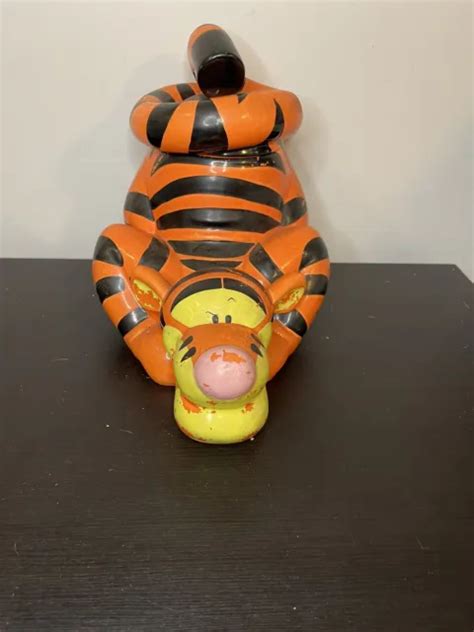 Walt Disney Winnie The Pooh Large Tigger Cookie Jar Crouching Rare 59 99 Picclick