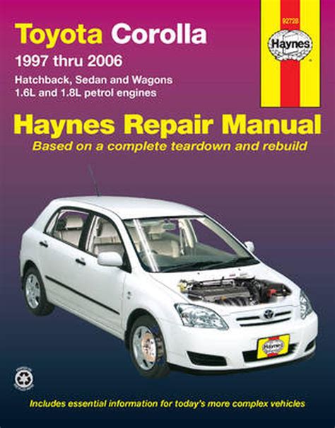 Haynes Automotive Repair Manuals Toyota Corolla Automotive Repair