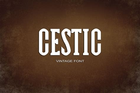 Cestic Font By Dmdesignsstoreart · Creative Fabrica Vintage Fonts