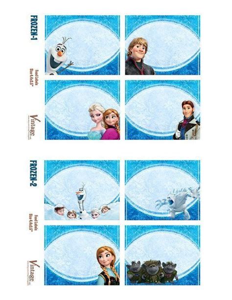 Frozen Free Printable Food Labels Disney Frozen Party Food In