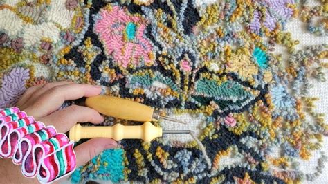 Combining Punch Needle And Rug Hooking Tutorial Get The Speed Of Punch