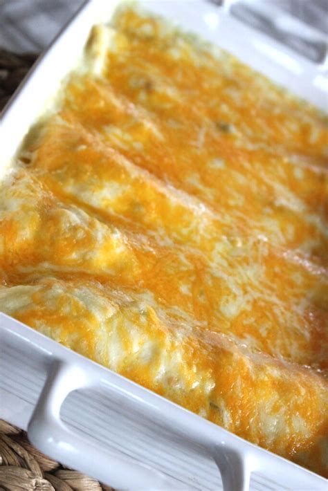 White Chicken Enchiladas With White Sauce