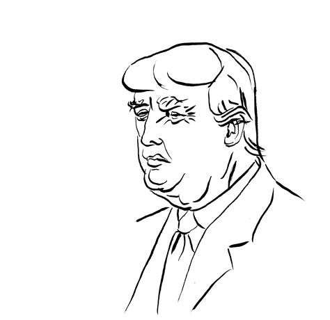 Trump Line Drawing At Explore Collection Of Trump