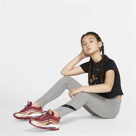 Nike Girls Sportwear Tights Carbon Heather