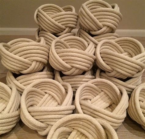 Nautical Knot Bowls Made From 100 Cotton Rope Rope Crafts Rope Diy