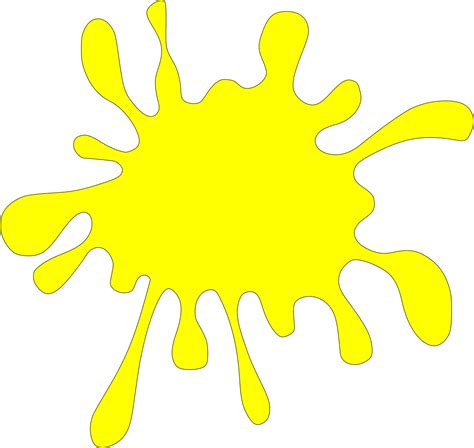 Small - Yellow Paint Splatter Clipart - Png Download - Full Size png image