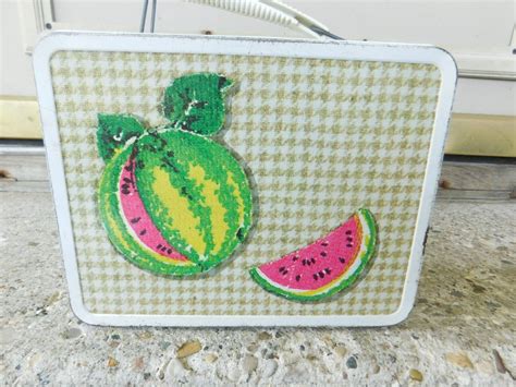 Vintage Ohio Art Metal Lunch Box Watermelons Oranges Lemons Ebay