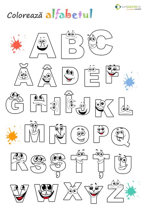 Alfabetul Desen Imagini Litera A Planșă De Colorat Aici Gasiți ⭐