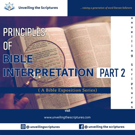 A Complete Course On Biblical Interpretation Part Two Unveiling The