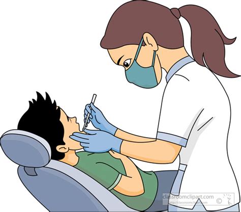 Dental Clipart Dental Hygiensit Cleaning Teeth Clipart 545