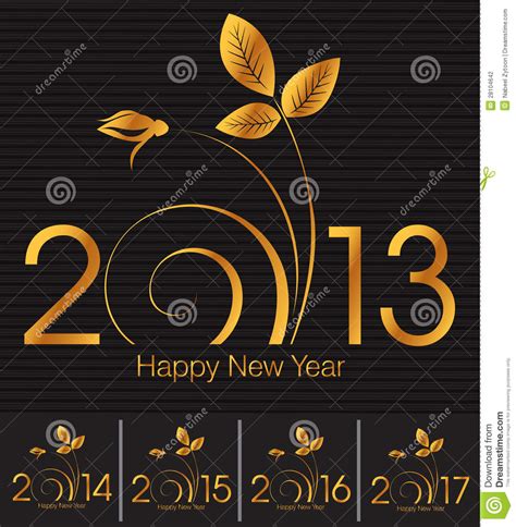 year greeting card stock vector illustration  bright