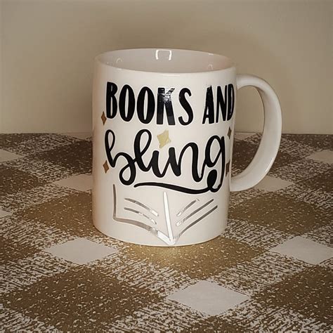 books and bling mug coffee mug for book lovers etsy