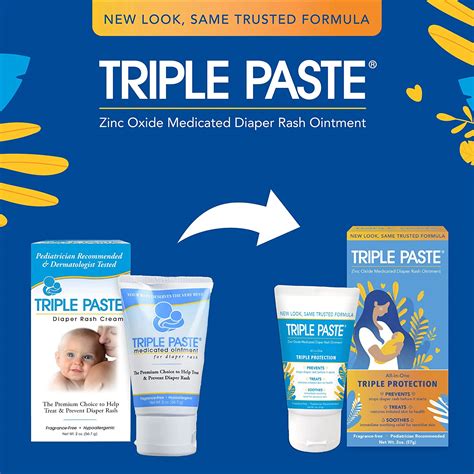 Triple Paste Diaper Rash Cream Hypoallergenic Medicated Ointment For