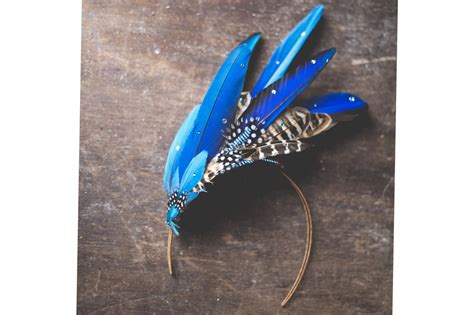 Aves Blue Feather Headdress