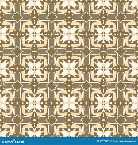 Ornamental Geometric Seamless Pattern Vector Background Texture Retro