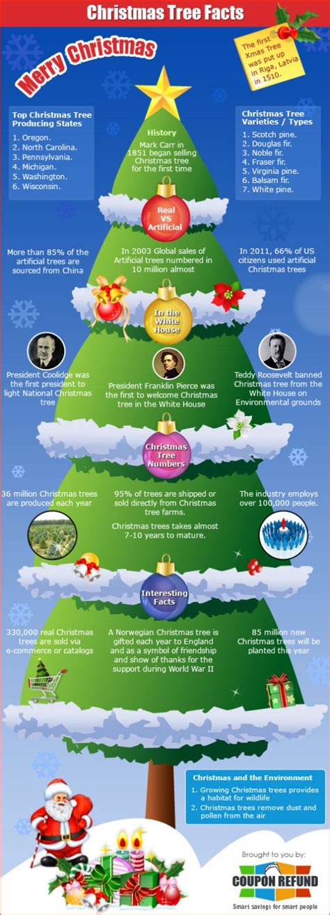 xmas tree history christmas trivia christmas infographic christmas tree pictures