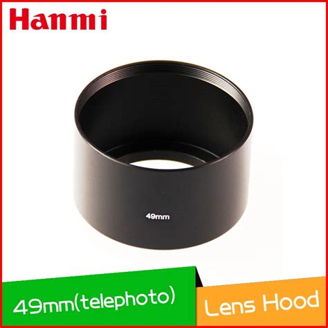 49mm Standard Metal Screw Mount Telephoto Lens Hood For Canon Casio
