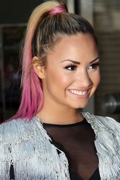 Demi Lovato Pastel Pink Ombre Ponytail Hair Ombre