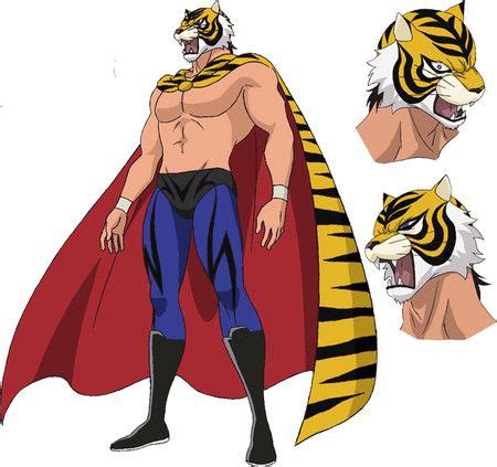 An Image Of A Man With A Tiger Mask On And Cape Around His Neck