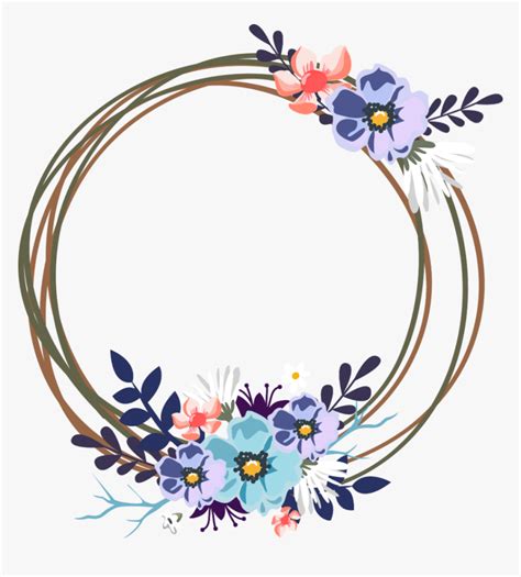 Wedding Flower Circle Border Png Also Find More Png Clipart About