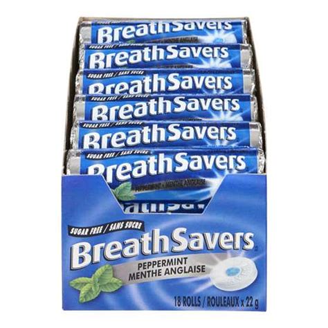Breath Savers Mints Peppermint 22groll 18 Rolls Freshens Breath