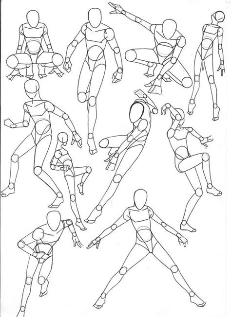 Anatomia E Expressão Corporal Poses De Referência De Desenho Prática