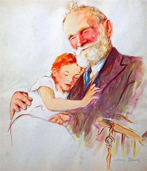 Grandfather With Granddaughter Painting By Henry Goode