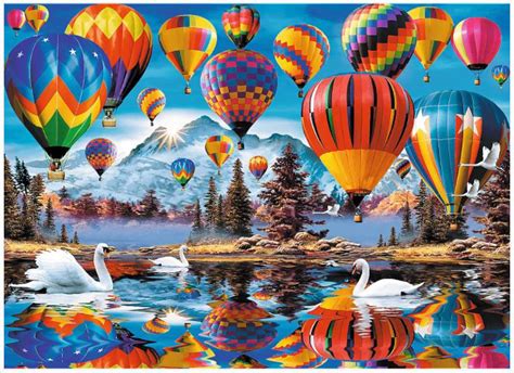 Colorful Balloons Wooden Puzzle 1000 Pieces Trefl Puzzle Warehouse