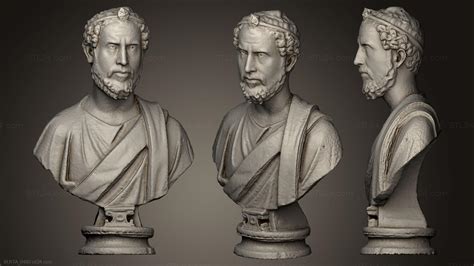 Busts And Heads Antique And Historical Portrait Bust Of Man Priest Of