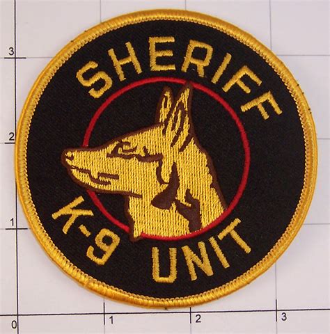Sheriff K9 Unit K 9 Canine Dog Police Law Enforcement Patch