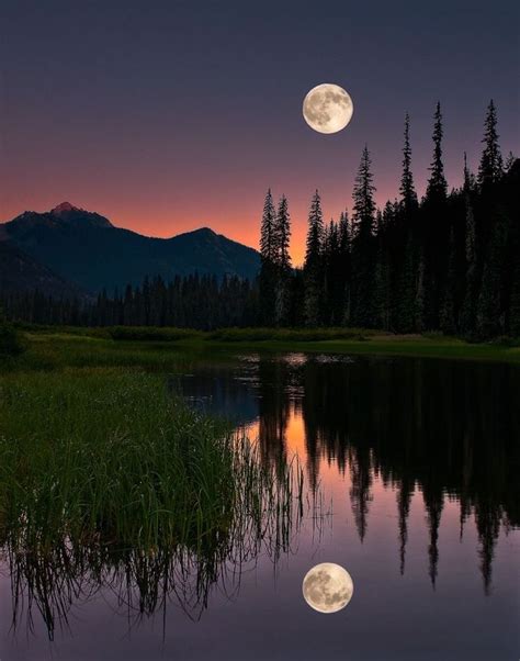 Reflection On The Water Nature Photography Moonlight Photography