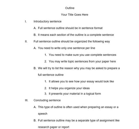 How To Outline A Paper Apa How To Write A Final Paper Outline In Apa