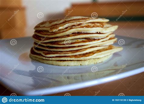 Plane Pancakes Pile Stock Image Image Of Homemade Eatery 193110139