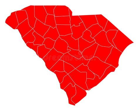 Map Of South Carolina Stock Vector Illustration Of County 120718962