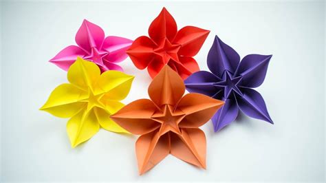 Origami Flower Step By Step Tutorial Diy Youtube