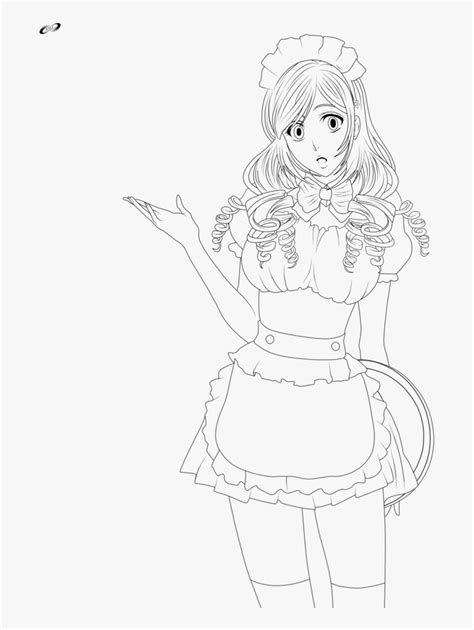 Anime Girl Maid Coloring Pages
