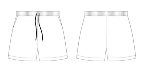 Premium Vector Technical Sketch Sport Shorts Pants Design Template