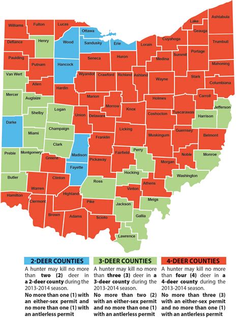 Ohio Deer Bag Limit Map Rat53g3r9