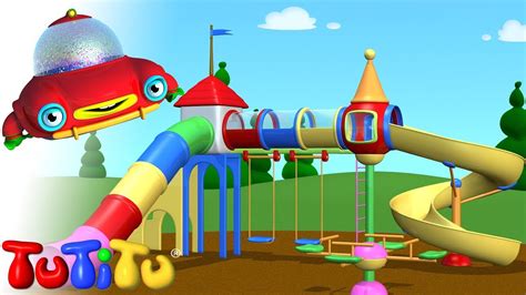 Juegos recreativos animados / niña feliz de dibujos animados jugando en los juegos del patio | vector premium. TuTiTu Toys | Playground - YouTube