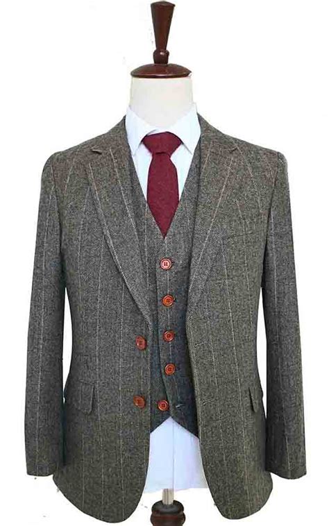 country estate green herringbone tweed 3 piece suit 丨bdtailormade