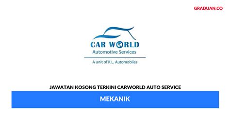 Full time, part time, internship. Permohonan Jawatan Kosong Carworld Auto Service ~ Mekanik ...